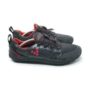 Vivobarefoot Womens Trail Freak Hiking Shoes Black Red Slip On 38 EU - 7.5 US